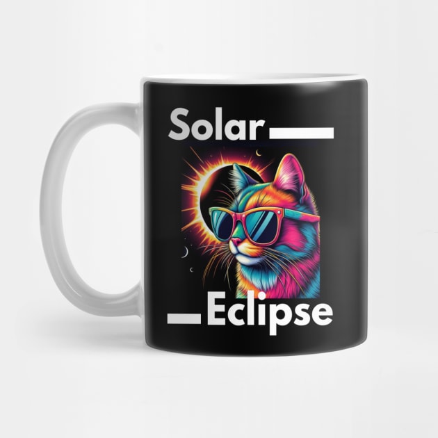 Solar Eclipse 2024 Cat Wearing Solar Eclipse Glasses by Chahrazad's Treasures